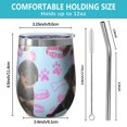 thumbnail image 5 of 12oz Stemless Wine Tumblers Rottweiler Dogs Vacuum Insulated Stainless Steel Travel Tumbler Cups Mug with Lid and Straw for Champaign,Cocktail,Beer with Cleaning Brush, 5 of 5