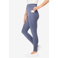 thumbnail image 2 of Woman Within Plus Size Tall Stretch-Cotton Knit Pull-On Pocket Leggings, 2 of 6