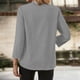 thumbnail image 4 of Camisas de Color Sólido para las Mujeres 3/4 Manga Manga Corta Cuello en V, Blusa Casual para Primavera Verano Diario, 4 of 9
