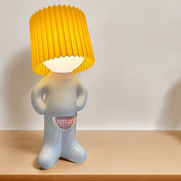 Lámpara de hombre tímido lámpara de mesa tímida creativa con pantalla de lámpara Lámpara de mesita de noche divertida lámpara de escritorio decorativa de chicos traviesos enchufe para cama