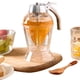 thumbnail image 2 of Dispensador de miel de cocina de 180 ml con tapa de acero inoxidable, antigoteo, de vidrio, con forma de diamante, a prueba de fugas, para aceite de oliva, salsa y vinagre., 2 of 7
