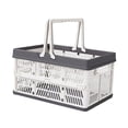 thumbnail image 1 of Cesta de compras plegable, cesta de Picnic, cesta apilable con asa plegable, cesta de almacenamiento, cesta de comestibles para barbacoa casera, 1 of 8