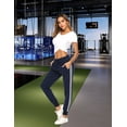 thumbnail image 4 of Hawiton Womens Jogger Pants Soft Sweatpants Petite Loungewear Trousers Regular with Pockets, 4 of 8