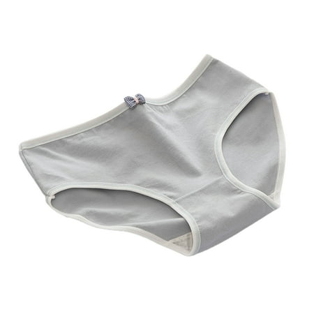 

HEVIRGO Women Underwear Seamless Bow Lightweight Solid Color Mid Waist Stretchy Panties for Daily Wear