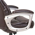 thumbnail image 2 of Serta Big & Tall Bonded Leather Commercial Office Chair with Memory Foam, Brown, 2 of 6