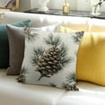 thumbnail image 3 of BCIIG Pine Cone Christmas Throw Cushion Cover Twig Decorative Pillow Case Pine Cone Winter Pillow Case Soft Holiday Cushion Cover Suitable for beds, sofas, sofas, living rooms 12x12in, 3 of 5