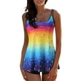 thumbnail image 4 of MKLEKYY Womans Swimsuit Women Plus Size Bikini Swimwear Tankini Digital Print Bikini Set Swimsuit Adjustable Strap Split Bathing Suit, 4 of 8