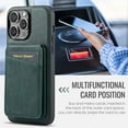 thumbnail image 6 of Allytechgroup 2 in 1 Detachable Wallet Case Cover for Apple iPhone 11, Compatible with Magsafe Cards Holder Purse Pokcet Shockproof Slim Fit Phone Case for iPhone 11, Green, 6 of 9
