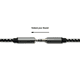 thumbnail image 3 of SatelliteSale AUXILIAR AUXILIAR CABLE DE AUDIO AUDIO A CABLE DE EXTENSIÓN AUX CABLE NEGRO / BLANCO Cordón de nylon (100 pies) SatelliteSale Cables estéreo, 3 of 5