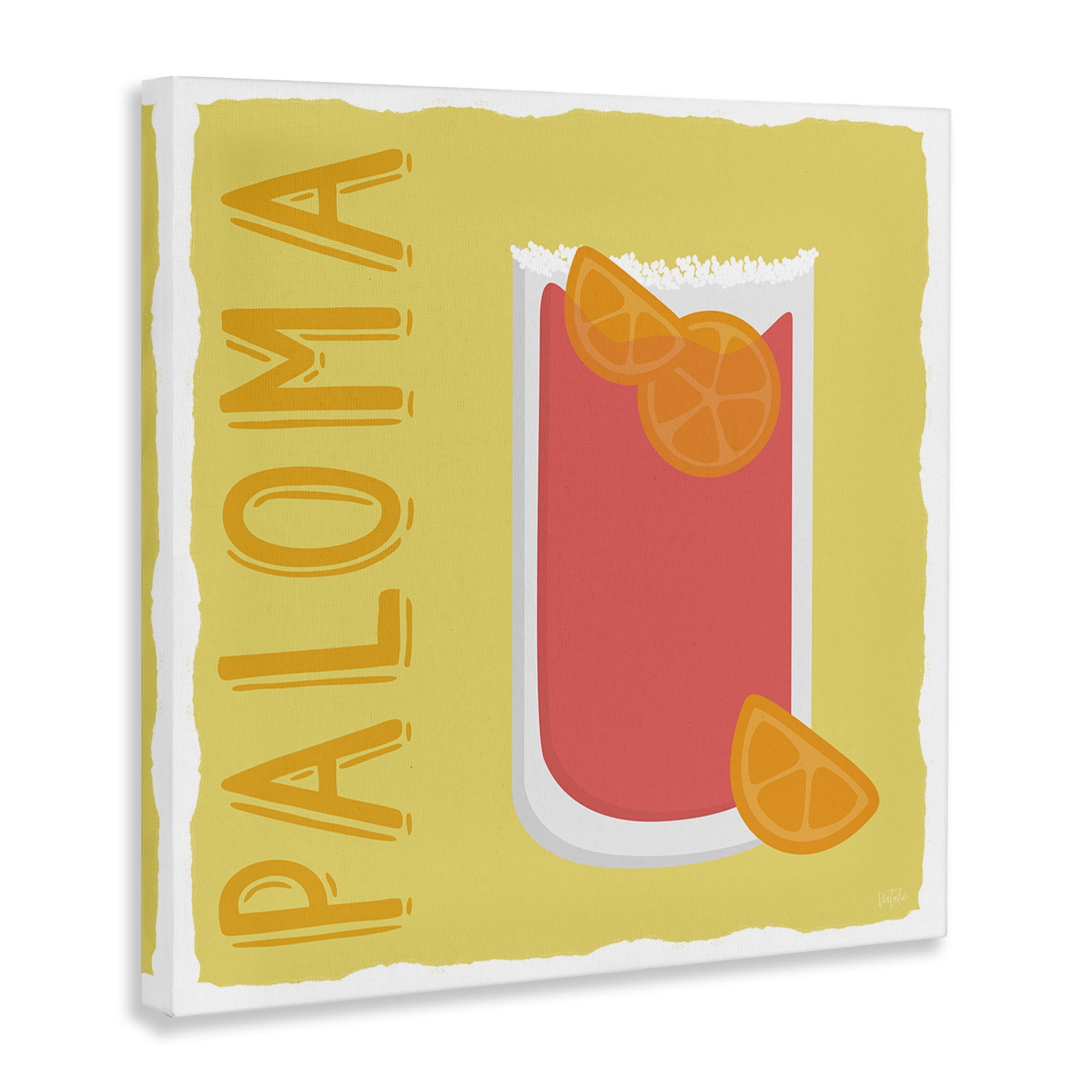 Stupell Industries Paloma Cocktail Drink Food & Beverage Painting Wrapped Canvas Art Print Wall Art, 24 x 24