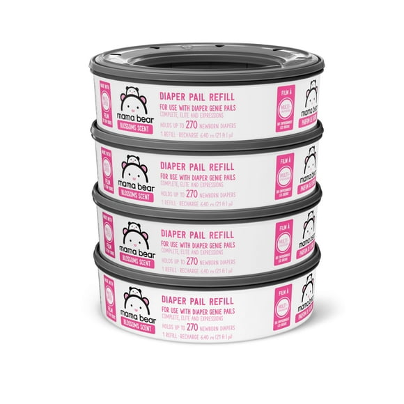 Recargas para Cubo de Pañales Mama Bear con Aroma a Flores, 1080 unidades