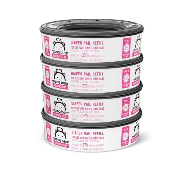 Recargas para Cubo de Pañales Mama Bear con Aroma a Flores, 1080 unidades