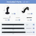 thumbnail image 6 of KoshiMe 1 Inch Black Wrap-Around Curtain Rod, 66"-120" Heavy Duty Industrial Curtain Rods for Windows, Mount Wall or Ceiling,Easy Install, 6 of 7