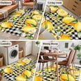 thumbnail image 5 of 3'x5' Rug for Living Room Bedroom, Yellow Lemons Washable Area Rugs Non-Slip Carpet Mats, Summer Fruits Leaves Botanical Buffalo Plaid Indoor Low Pile Area Rug Runner for Kitchen, Mudroom, 5 of 8