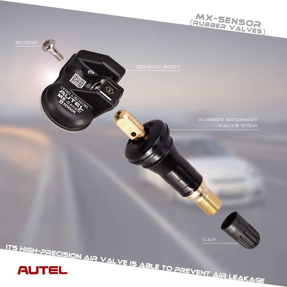 Autel MaxiTPMS MX Sensor Rubber Stem TPMS Sensor 315MHz/433MHz Universal Tire Replacement Sensor Work With TS401 TS408 TS501 TS508 TS601 TS608 MK808TS MX808TS MS906TS ITS600