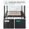 thumbnail image 4 of SONGMICS Closet Wardrobe, Portable Closet for Bedroom, Clothes Rail with Non-Woven Fabric Cover, Clothes Storage Organizer, 55.1 x 16.9 x 68.5 Inches, Black, 4 of 7
