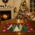 thumbnail image 2 of CuiLiyq Xmas Trees Snowflakes Winter Placemats, 17.7" x 11.8" Seasonal Green Christmas Table Mats, for Party Kitchen Dining Decoration (Red), 2 of 6