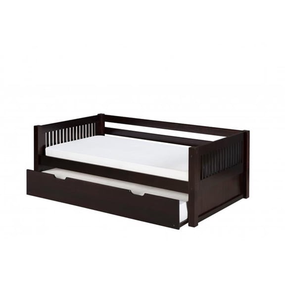 Camaflexi C213-TR Eco Flex Day Bed with Trundle - Mission Headboard - White Finish