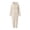 Beige, variant on Long Sleeve Onesies Girl,Warm Solid Color Hooded Jumpsuits Full Zip Outfits for Winter Bodysuit