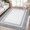 Dark Grey, variant on Large Rug 9x12 Machine Washable Area Rug Soft Non-Slip Rugs Modern Bordered Rug Low Pile Lightweight Carpet Indoor Floor Cover for Living Room Bedroom, Brown