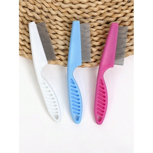 1pc Pet Flea Tick Remover Stainless Steel Comfort Hair Grooming Comb Lice Removal Cleaner Comb