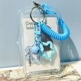 thumbnail image 2 of Sylvtty ID Badge Holder with Keychain And Spring Rope Silicone Card Sleeve with Clear Window Photo Card Protective Case with Bell Decor for Office Hospital School, 2 of 7