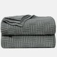 thumbnail image 1 of Unique Bargains 100% Cotton Cross Cable Knit Throw Blanket For Sofa Couch Bed Home Bedding,, 1 of 10
