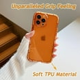 thumbnail image 4 of Luminous Phone Case for iPhone XR, Fluorescence TPU Shining in The Darkness Night Glowing Frame Transparent Soft Back Cover Shockproof Protector Thin Light up Bumper Case - Marigold/Orange, 4 of 13
