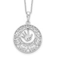 thumbnail image 1 of Diamond2Deal Collier pour Enfants en Argent Sterling 925 Rhodié pour Femmes 18 Pouces, 1 of 5