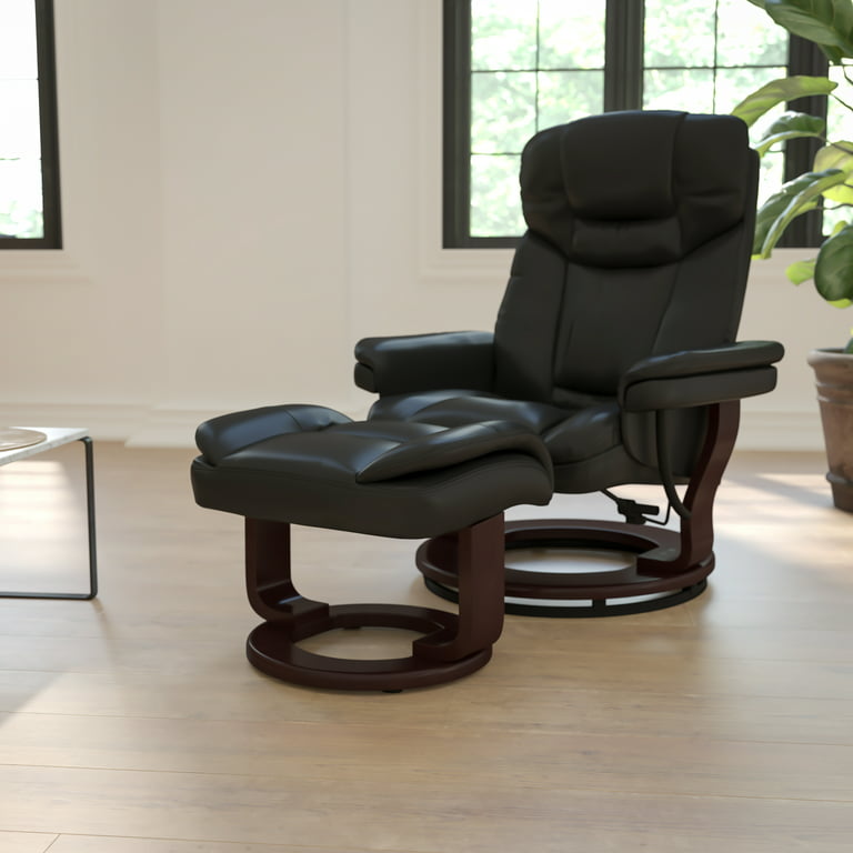 Flash Furniture Contemporary Multi, Nordic Home Leather Recliner Ottoman