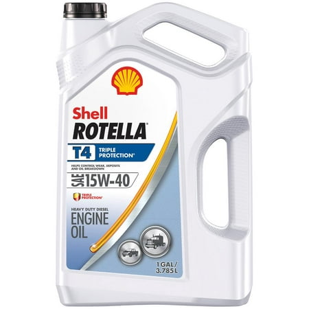 (9 Pack) Shell Rotella T4 15W-40 Heavy Duty Diesel Oil,