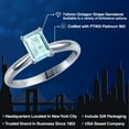thumbnail image 2 of Gem Stone King 1.15 Cttw PT900 Platinum 900 Sky Blue Topaz Engagement Ring for Women | Emerald Cut 7X5MM | Gemstone November Birthstone | Wedding Anniversary Promise Ring for Women | Size 7, 2 of 6