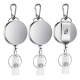 thumbnail image 4 of 1 llavero retráctil de alta resistencia, 2 en 1, clips de carrete, soporte de insignia retráctil con carrete de cinturón para llavero, soporte para tarjeta de identificación Sincero Electrónica, 4 of 4