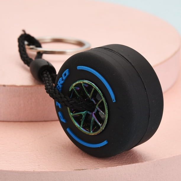 Lindo llavero de neumático, pequeño llavero de neumático, colgante para bolso de coche, amuleto para hombres, regalos para amantes de los coches, accesorios para automóviles