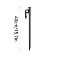 thumbnail image 4 of 10pcs Tent Stakes Forged Steel Tent Pegs for Camping, Canopy Outdoor Use Windproof,Unbreakable Metal Ground Stakes for Beach,Rocky Terrain,Snowfield Grassland Black Rust-Resistant Camping Nails, 4 of 5