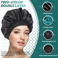 thumbnail image 2 of ROHAJSHOP Silk Hair Bonnet with Wide Elastic Band, Sleepling Hair Wrap Cover, Satin Night Sleep Cap for Curly Long Hair Shower Bonnet, 2 of 5