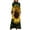 style-13, variant on Sunflower Print Dress Leaves and Flowers Street Style Boho Beach Dresses Women Long Sleeve High Waist Sexy Long Maxi Dress