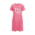 thumbnail image 4 of Rbaofujie Pyjamas pour Femmes, Robe de Nuit Courte Surdimensionnée Imprimée, Col Rond et Manches Courtes, Robes de Nuit pour Filles, 4 of 4
