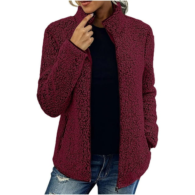 CEHVOM Mode Femme Manches Longues Confortable Hauts Amples Poche Long Manteau Blouse Liquidation