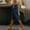 Navy#2, variant on GaThRRgYP Frayed Hem Womens Jeans, Women's Half Shorts Pants Summer Elastic Waist Buttons Casual Linen Pockets Pants