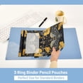 thumbnail image 3 of 2 Pack Flip Folders with Clear PVC Window Binder Pouches 3-Ring Binder Organizer for Office & Home Mystical Moth Pattern, 3 of 6