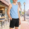 thumbnail image 2 of NIEWTR Toddler Little Boys' Athlete Tank Tops 100% Cotton Sleeveless Undershirts Sport Casual Summer Clothes for Boy Tanks(A-Light Blue,5-6 Years), 2 of 5