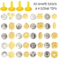 thumbnail image 3 of Prensador De Galletas, Conjunto De Pistola De Prensa De Galletas, Fabricante De Galletas Con 20 Discos Y 4 Puntas De Glaseado Para Hornear En La Cocina Diy Yuarrent HA022000-00, 3 of 7