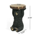 thumbnail image 4 of Black Bear Side Table Pedestal End Table Stool,MGO Bear Statue Hand Painted Sculpture Decor, 4 of 12