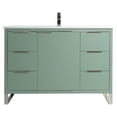 thumbnail image 2 of Fine Fixtures Opulence Collection 48 in. W x 20 in. D x 33 in. H Bathroom Vanity in Mint Green with White Ceramic Sink - Chrome hardware, 2 of 7