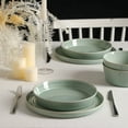 thumbnail image 2 of Stone Lain Claire 24-Piece Dinnerware Set Stoneware, Service for 8, Green, 2 of 6