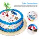 thumbnail image 4 of 10 piezas de decoraciones para tartas de playa con temática oceánica, palmeras, barcos, sombrillas, sillas, micropaisajes decorativos, 4 of 5
