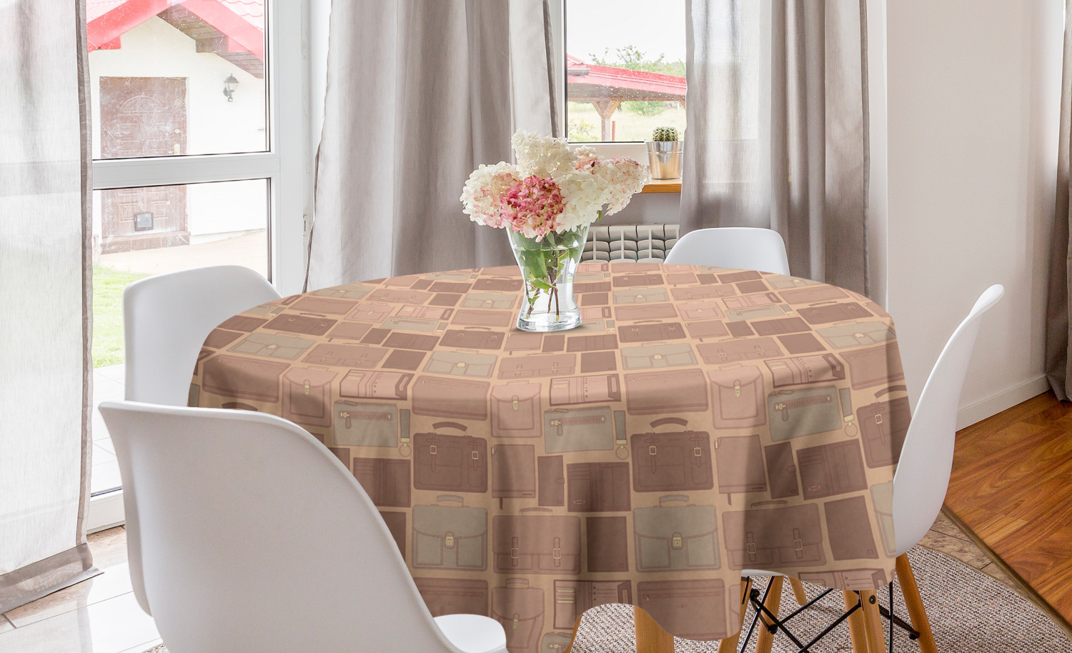Vintage Tablecloth Zippered Pouch