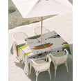 thumbnail image 3 of 52x70 Inch Outdoor Tablecloth with Umbrella Hole Zipper Rectangle Sage Green Boho Rectangular Tablecloths Outside Waterproof Geometric Bohemian Color Block Patio Table Cloth Cover for Picnic Party, 3 of 8