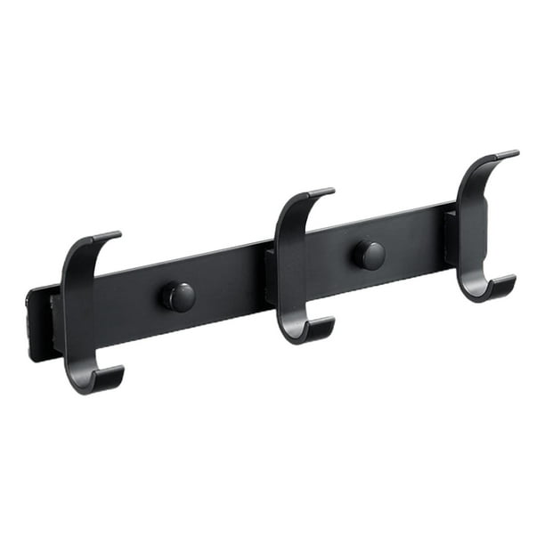Perchero de aluminio, ahorro de espacio, toallero multiusos, colgador de baño, gancho para albornoz para entrada, , , bolsas de bufanda , 3 gancho Sunnimix gancho de pared para abrigos